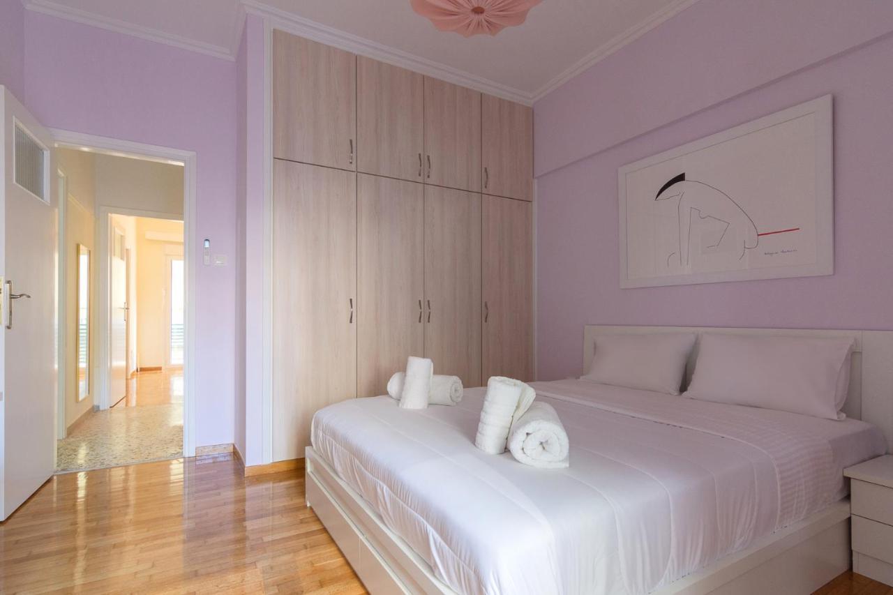 Bright And Spacious 2-Bedrooms Apartment In Athens Luaran gambar